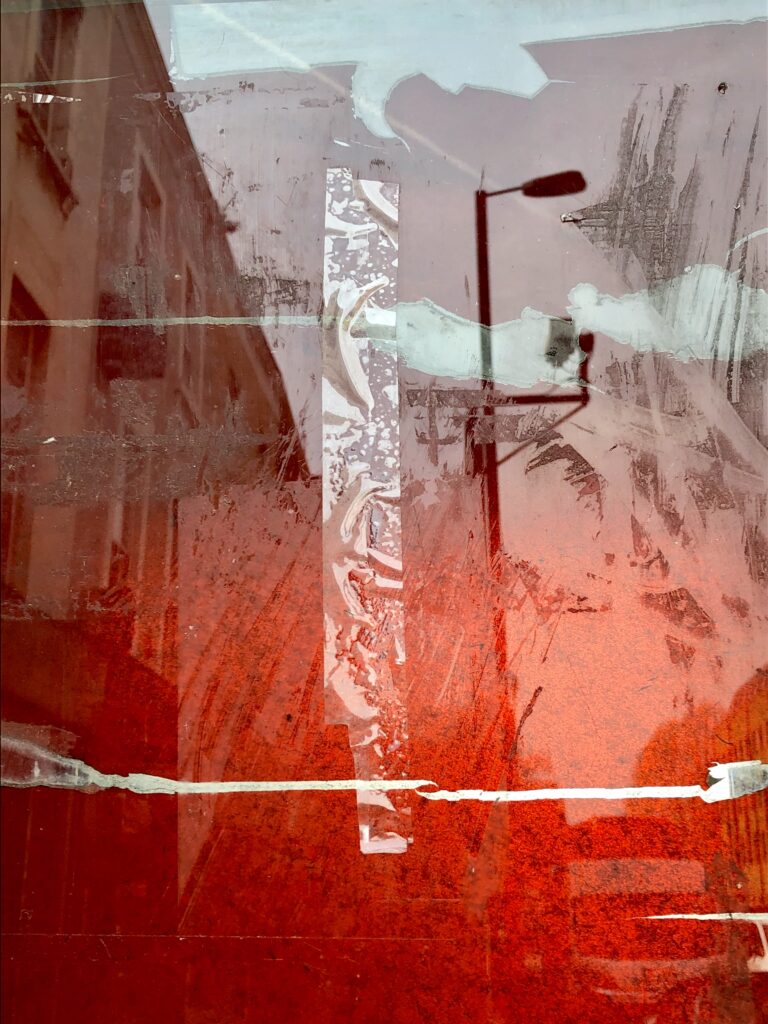 Mish Aminoff photograph of street reflection in Soho phone box.